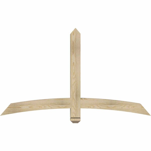 Ekena Millwork Bellingham Rough Sawn Timber Gable Bracket, Douglas Fir, 60"W x 35"H x 4"D x 4"F, 14/12 Pitch GBW060X35X0404BEL00RDF - main